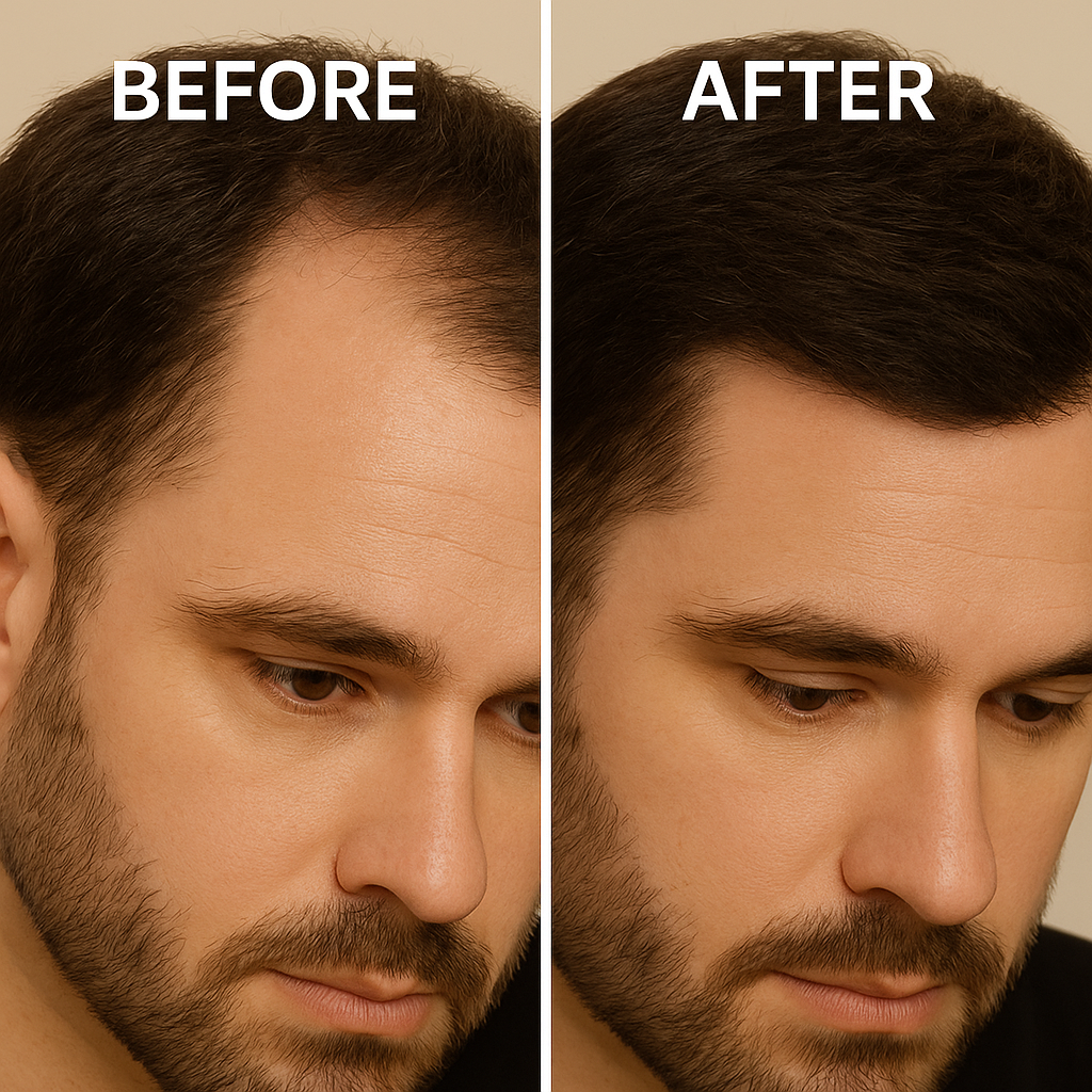 Before after hairline wolume spray