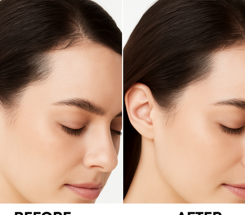 Strux hairline before and after
